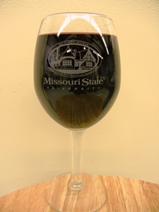 Missouri State wine glass