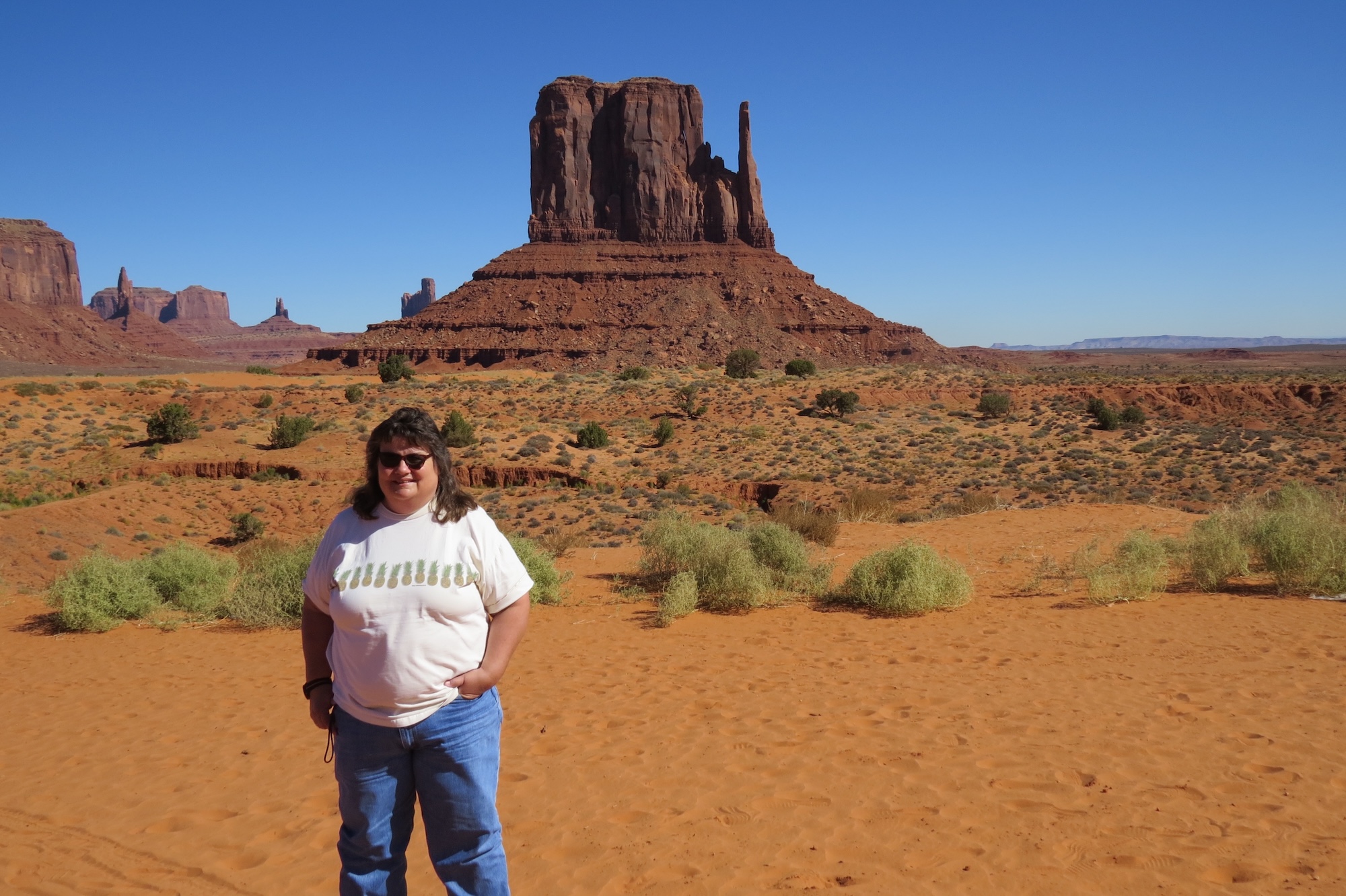 pb tewatha in the field visiting the desert