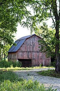Rustic barn on the Kindrick farm.