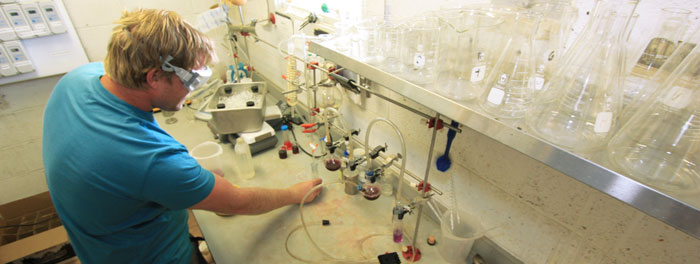 Student in a lab